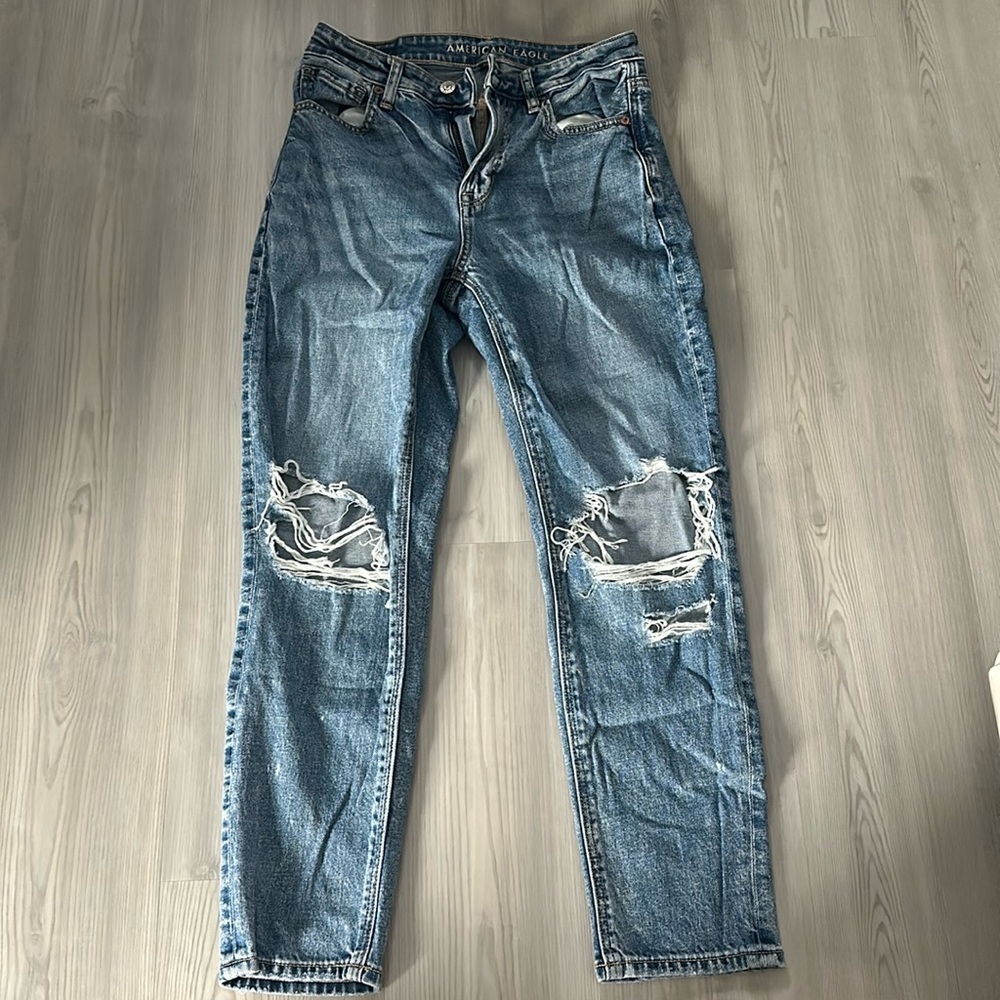 american eagle mom jeans size 2
